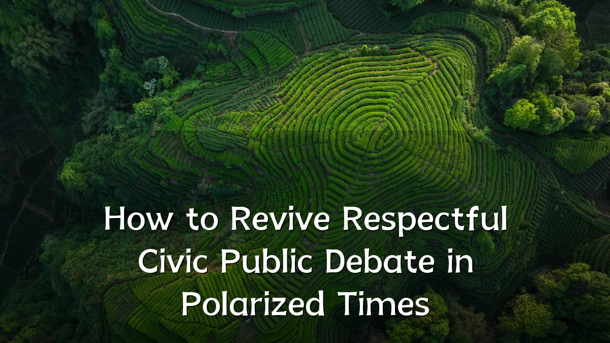How to Revive Respectful Civic Public Debate in Polarized Times