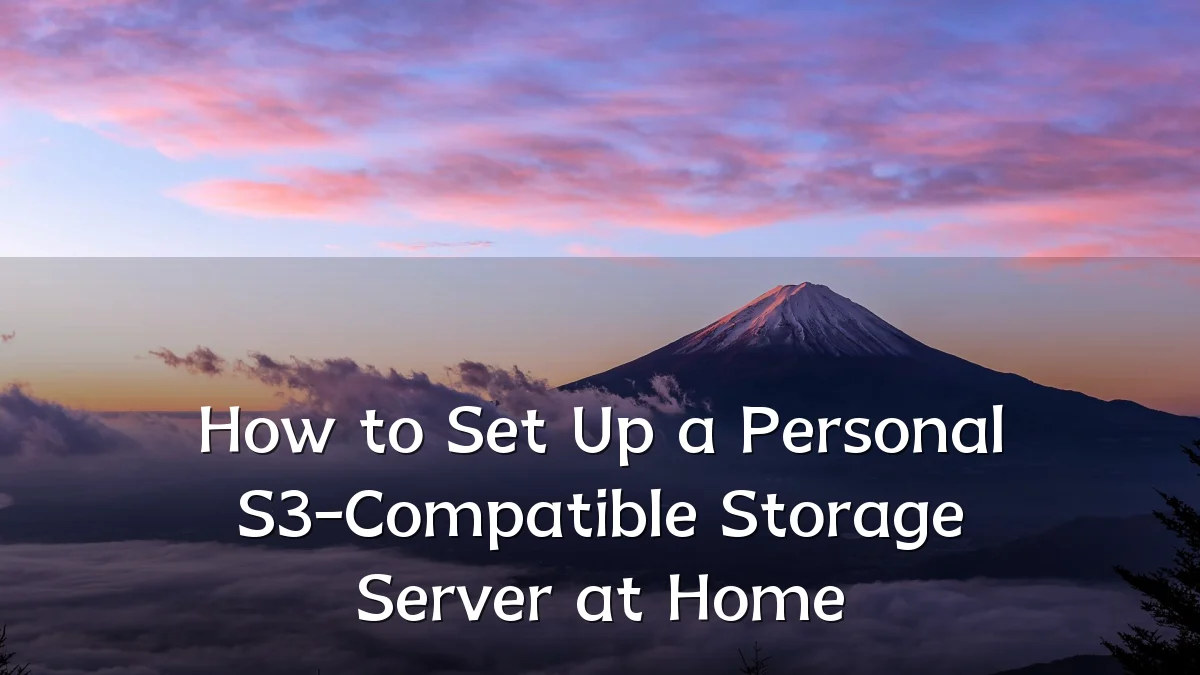 How to Set Up a Personal S3-Compatible Storage Server at Home
