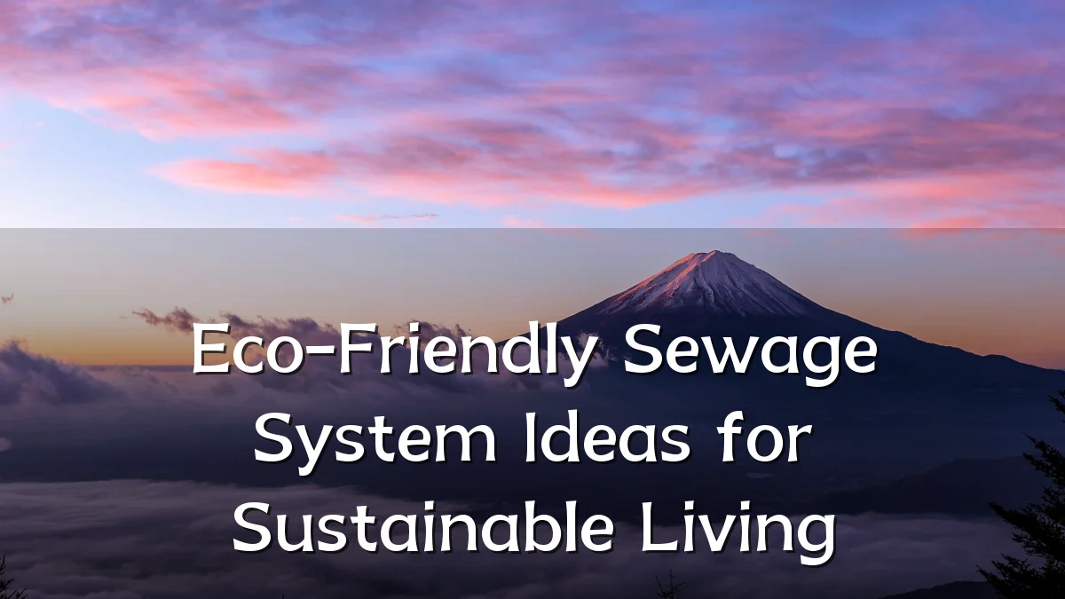 Eco-Friendly Sewage System Ideas for Sustainable Living