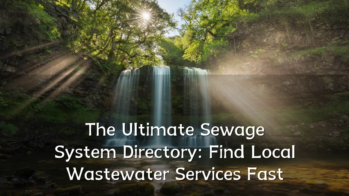 The Ultimate Sewage System Directory: Find Local Wastewater Services Fast