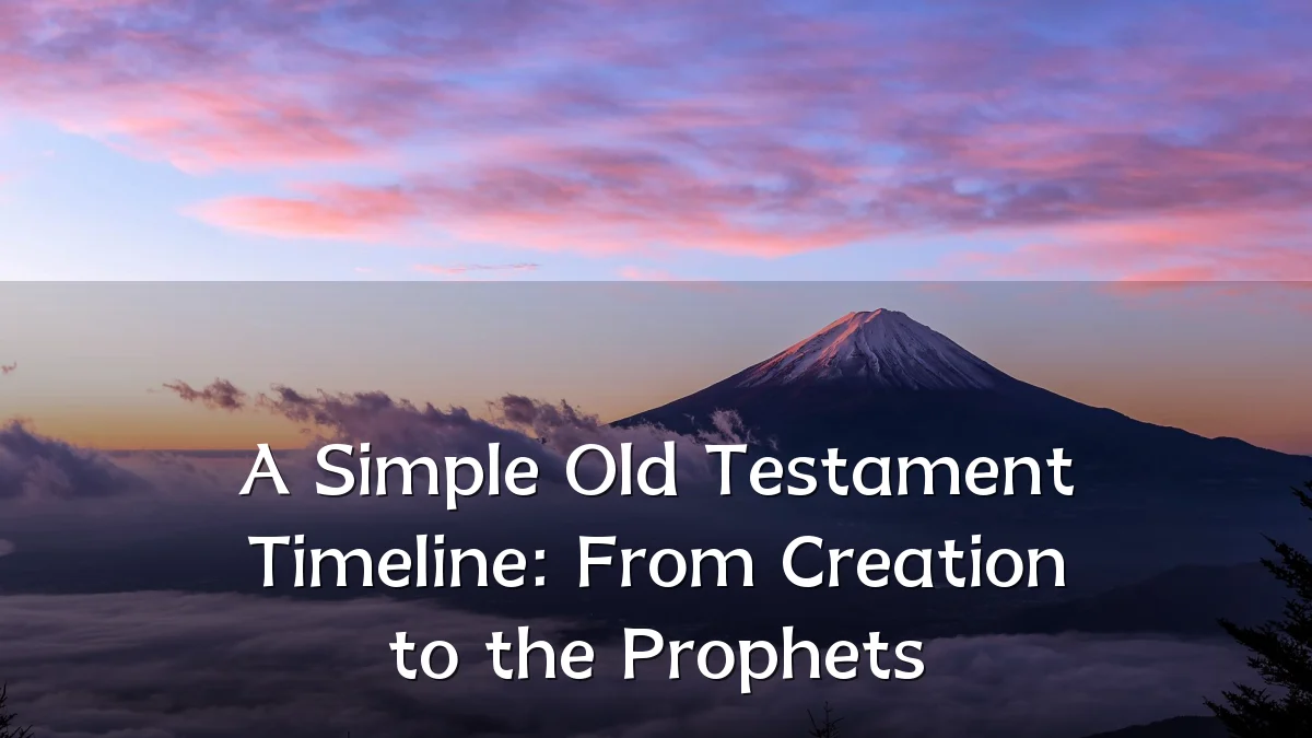 A Simple Old Testament Timeline: From Creation to the Prophets