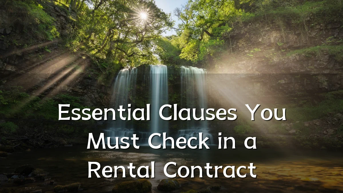 Essential Clauses You Must Check in a Rental Contract