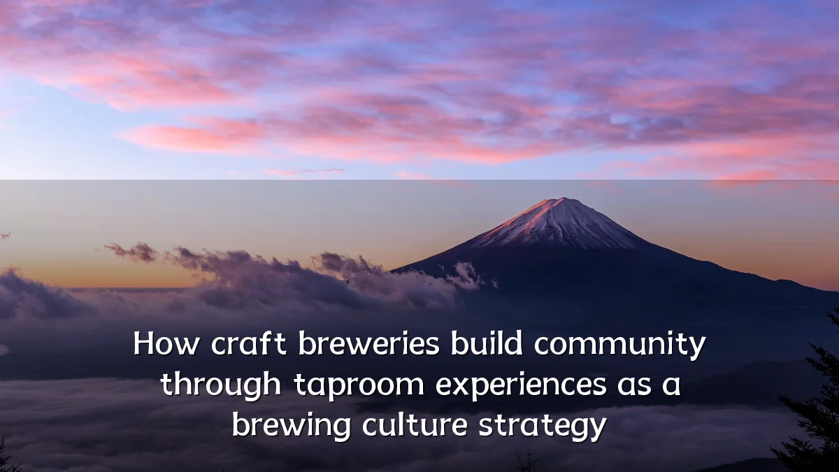 How craft breweries build community through taproom experiences as a brewing culture strategy