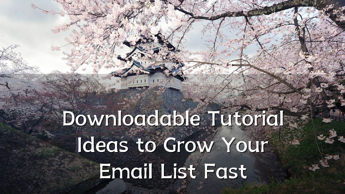 Downloadable Tutorial Ideas to Grow Your Email List Fast