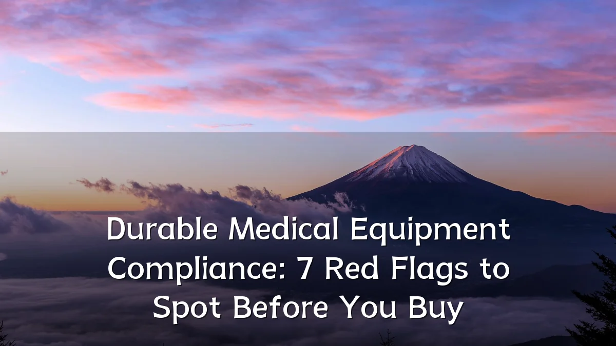 Durable Medical Equipment Compliance: 7 Red Flags to Spot Before You Buy