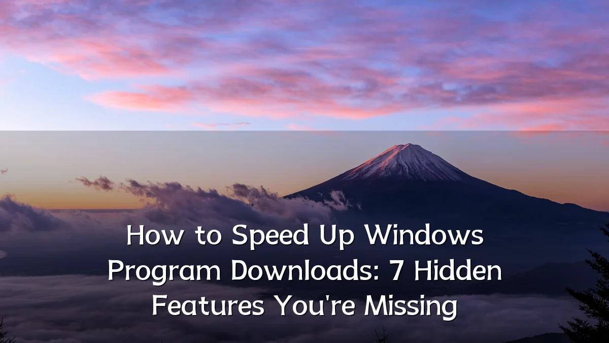 How to Speed Up Windows Program Downloads: 7 Hidden Features You're Missing