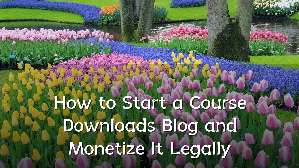 How to Start a Course Downloads Blog and Monetize It Legally