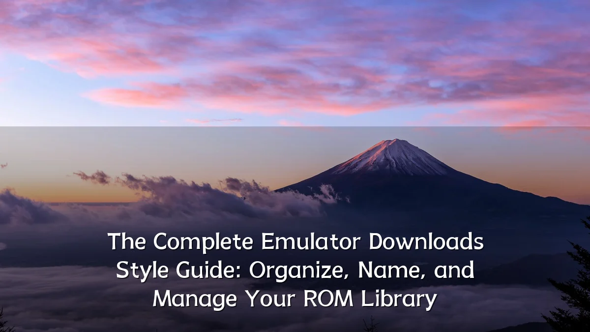 The Complete Emulator Downloads Style Guide: Organize, Name, and Manage Your ROM Library